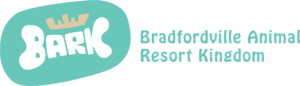 Bradfordville Animal Resort Kingdom (BARK) logo, with white bone and gold crown.